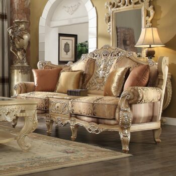 Luxury Chenille Gold Sofa Traditional HD-1633 By Homey Design