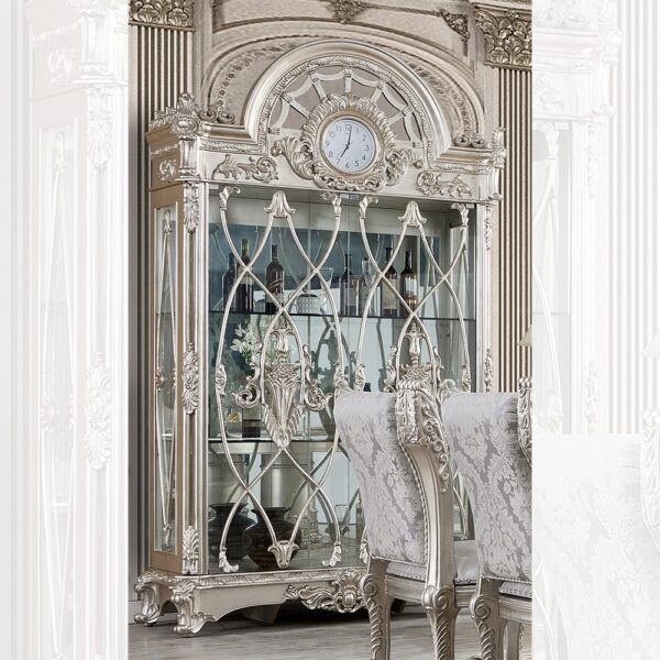 Silver Grey 7 PCs Dining Table Set HD-5800GR By Homey Design - Image 5