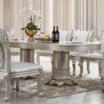 Silver Gray Dining Table HD-5800GR By Homey Design