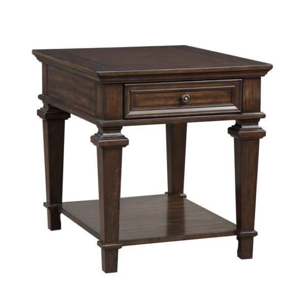 Tobias collection Rectangular End table With Drawer By homelegance - Image 2