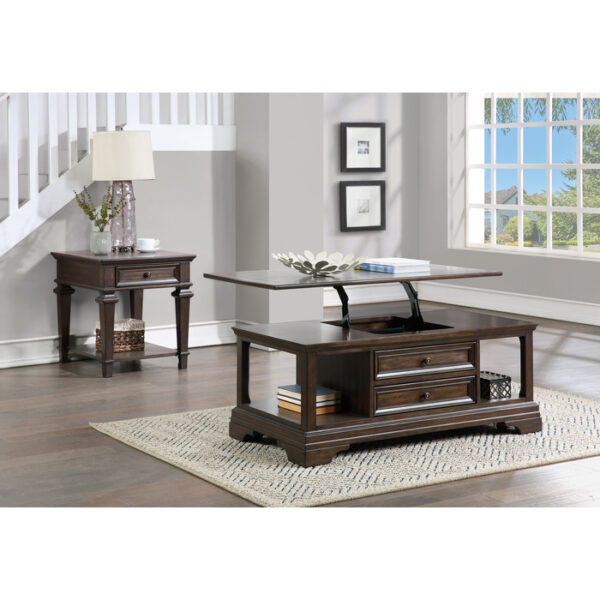 Tobias collection Rectangular End table With Drawer By homelegance - Image 5