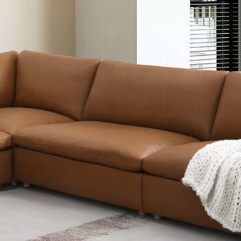 Brighton Modular Armless Chair in Brown Leather LV03371 by ACME