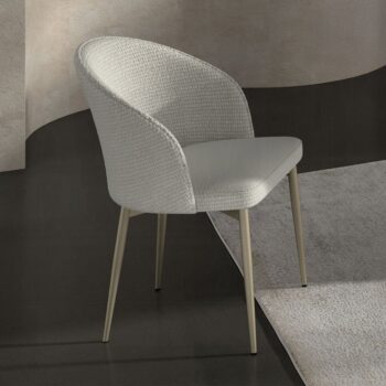 Cora White Fabric Side Chair