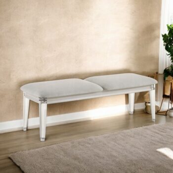 Laveda Gray Boucle Bench