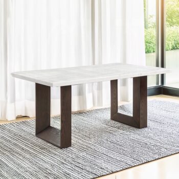 Edwyn Dining Table with White Marble Top