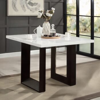 Edwyn Counter Height Table with White Marble