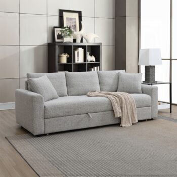 Connie Sofa with Sleeper in Beige Boucle LV03880 By ACME