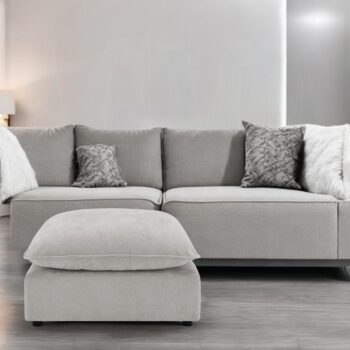 Marisa Modular Ottoman in Beige Boucle LV04414 By ACME