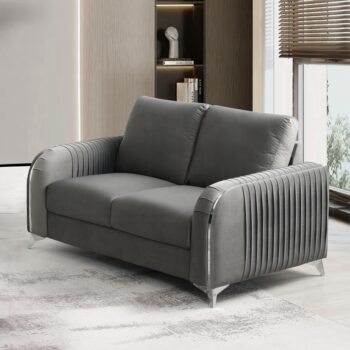 Wenona Gray Velvet Loveseat LV01711 By ACME