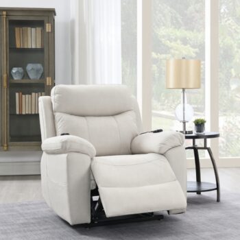Chriki Power Recliner with Lift & Heating & Massage in Beige Fabric LV04271 By ACME