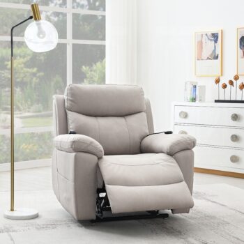 Chriki Power Recliner with Lift & Heating & Massage in Gray Chenille LV04272 By ACME