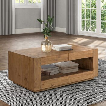 Harlan Coffee Table in Brown Finish LV03775 By ACME