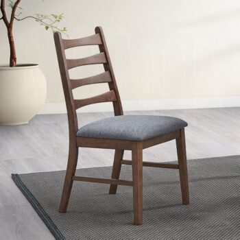 Mayah Side Chair in Dark Gray Linen Set of 2 By ACME