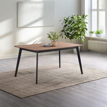 Rebi Walnut & Black Rectangular Dining Table DN04180 By ACME