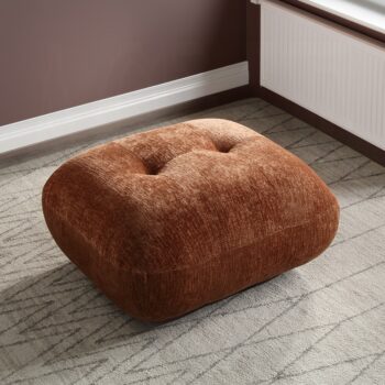 Carrick Ottoman in Brown Chenille