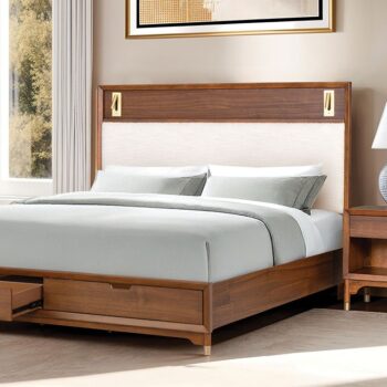 Hepburne Brown Bed FM74000WN-ST By Furniture Of America