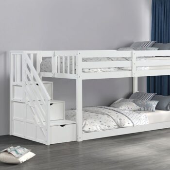 Jojo White Bunk Bed FM-BK1100WH-BED By Furniture Of America