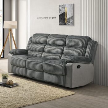 Lesley Motion Sofa in Gray Corduroy