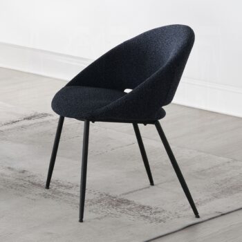 Klaus Side Chair in Black Boucle