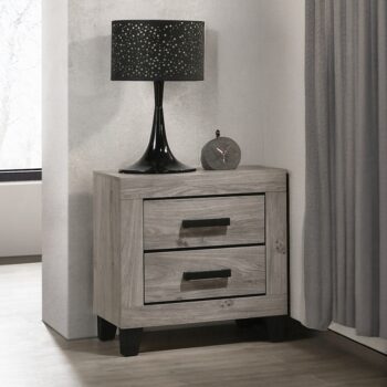 Mari Nightstand in Light Gray Finish