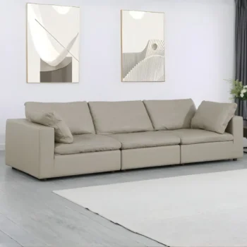 1100 Modular Sofa Upholstered in Top-Grain Italian Leather By GU Furniture