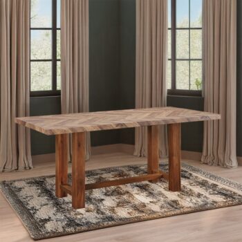 Gilsea Dining Table in Brown Finish