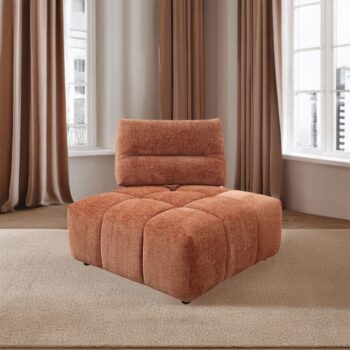 Loanna Moludar - Wedge in Coral Red Linen