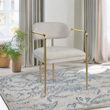 Zayn Arm Chair in Beige Chenille