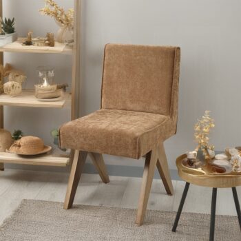 Zoey Side Chair in Chocolate Chenille
