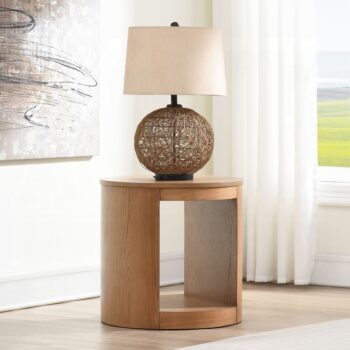 Zoey End Table in Oak Finish