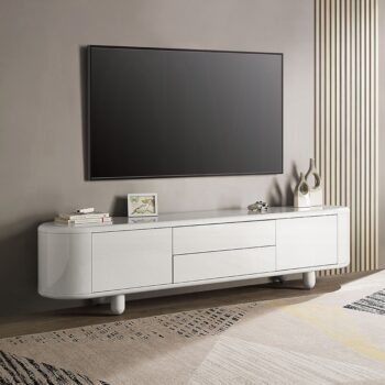 Keely TV Stand in White High Gloss
