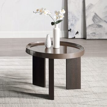 Lakita End Table in Dark Blond High Gloss