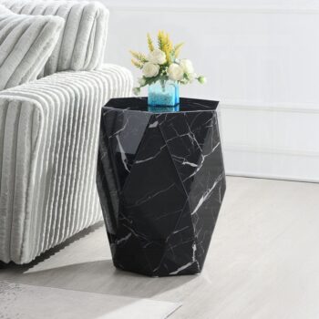 Dara End Table in Black Finish