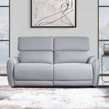 Jeromie Power Motion Sofa with USB Port in Gray Leather