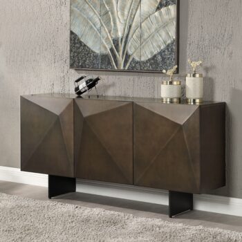 Malika Server in Copper Cross Brushed Finish