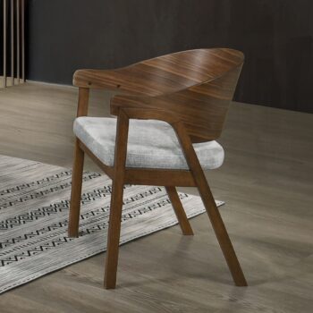 Hoyte Arm Chair in Walnut Finish