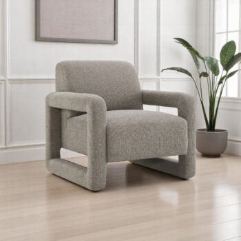 Glenda Accent Chair in Gray Chenille