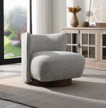 Lisa Accent Chair in Gray Tweed