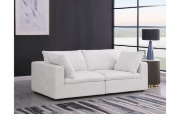 1100 Loveseat DivanItalia Upholstered in Genuine Belfast Fabric By GU Furniture