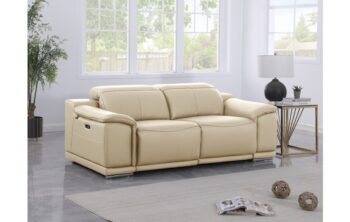 9762 DivanItalia Top Grain Italian Leather Loveseat By GU Furniture
