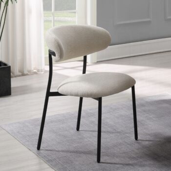Jirina Side Chair in Beige Chenille