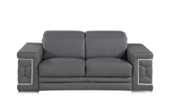 296 DivanItalia Top Grain Italian Leather Loveseat By GU Furniture