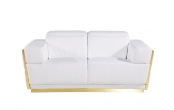 1111 DivanItalia Top Grain Italian Leather Loveseat By GU Furniture