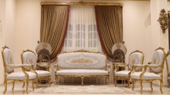 Handmade 5Pcs Pure Beige Sofa Set