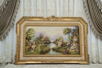 Handmade Gold Beige Opera Nature View Picture Frame