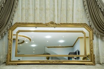 Handmade Gold Beige Opera Mirror Frame