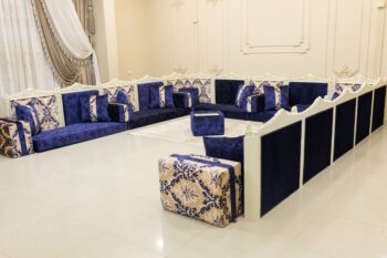 Handmade Pearl White Blue Jalsah