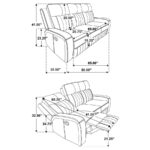 Raelynn Upholstered Track Arm Motion Sofa Gray By Coaster Furniture