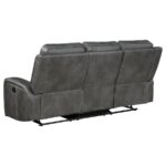 Raelynn Upholstered Track Arm Motion Sofa Gray By Coaster Furniture