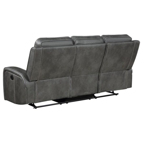 Raelynn Upholstered Track Arm Motion Sofa Gray By Coaster Furniture